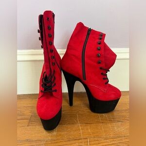 Platform Stiletto Lace Up Heels